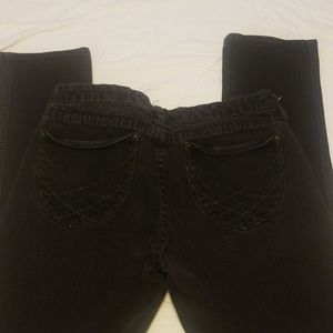 Sweetheart High Waist Straight Leg Black Denim 6